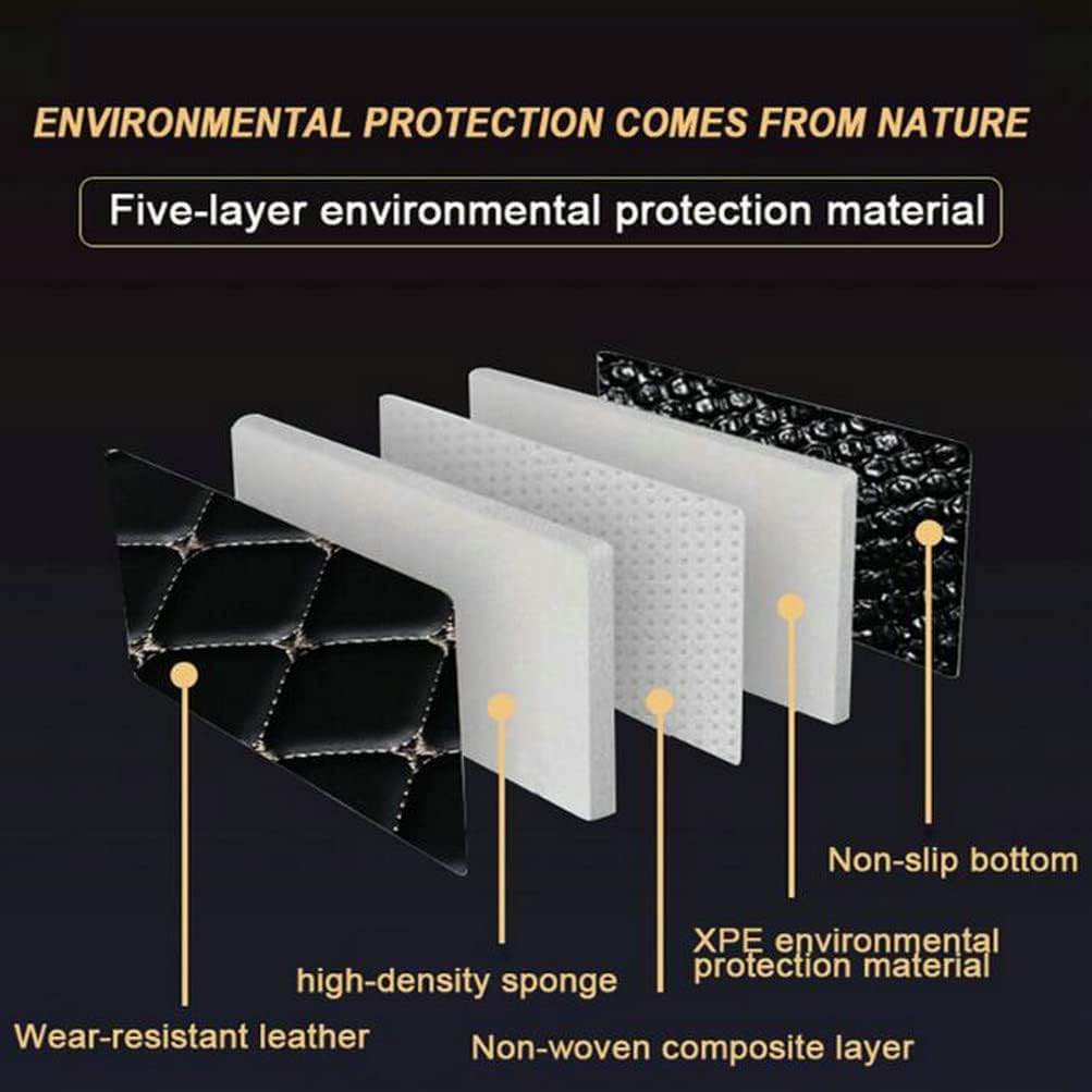 TAHALICustom Colors Car Floor Mats Black Pink for 99.9% Sedan SUV Sports， All-Weather Liners Car Floor mat，Luxury Leather Automotive Floor Mats (Black Yellow mats,3D Floor Mats)