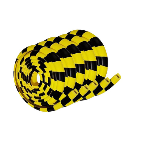 Heavy-Duty Wall & Corner Guards – 5M Self-Adhesive NBR Rubber Protection with Yellow/Black Stripes for Parking Columns & Garage Safety