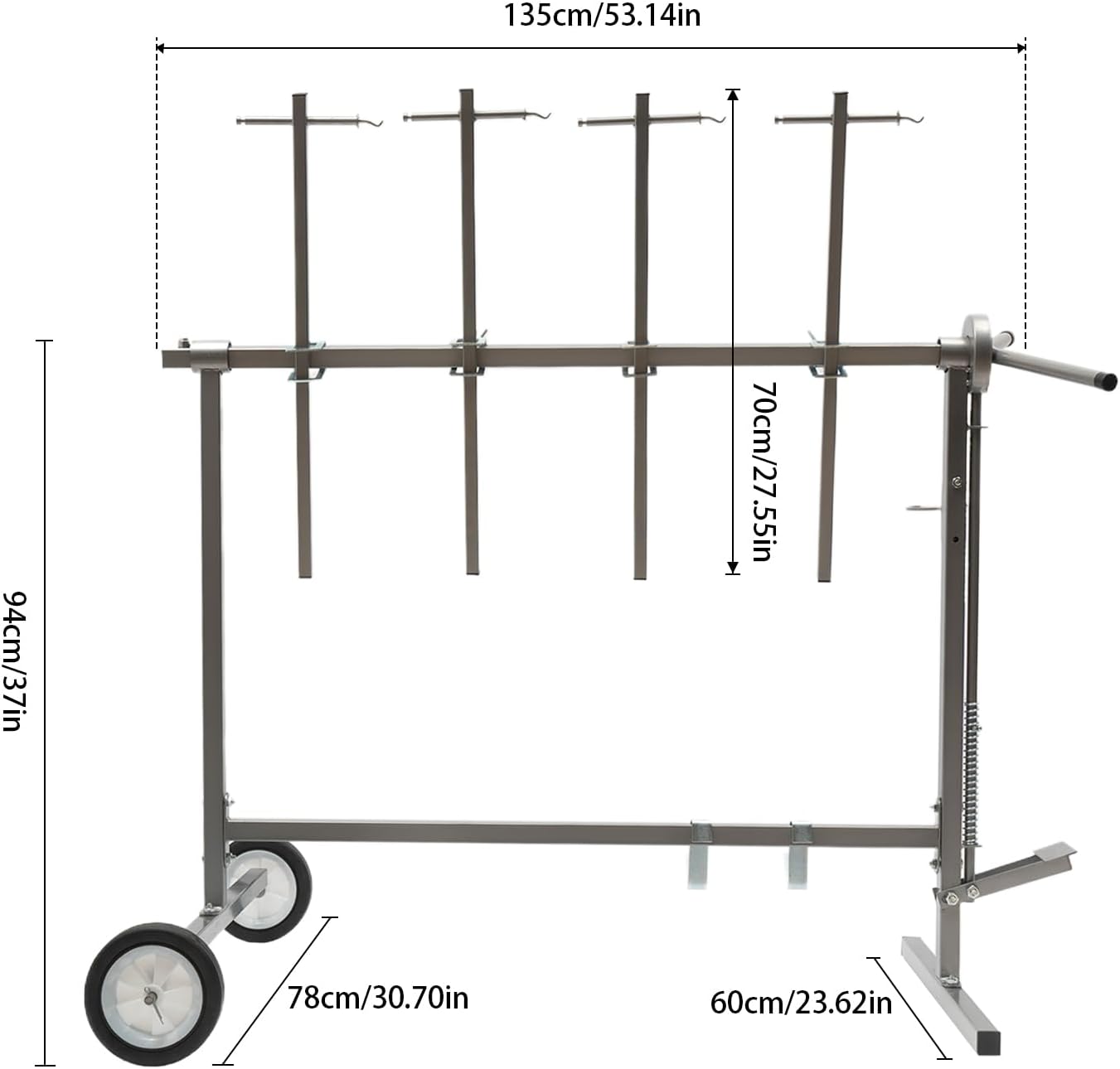 Adjustable Car Body Paint Rack, Paint Stand Repair Work Stand, Bumper/Body Panel/Door Hood Stand Holder, Auto Body Tool for Garages, Repair Shops, and DIY