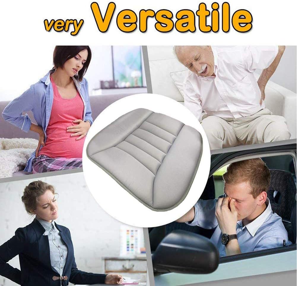 Big Ant Car Seat Cushion Pad Memory Foam Seat Cushion,Pain Relief Memory Foam Cushion Comfort Seat Protector for Car Office Home Use,Gray 1PC