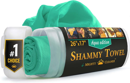 Premium Shammy Cloth for Car Drying - Super Absorbent Reusable Chamois Towel - Scratch-Free - 26'x17'