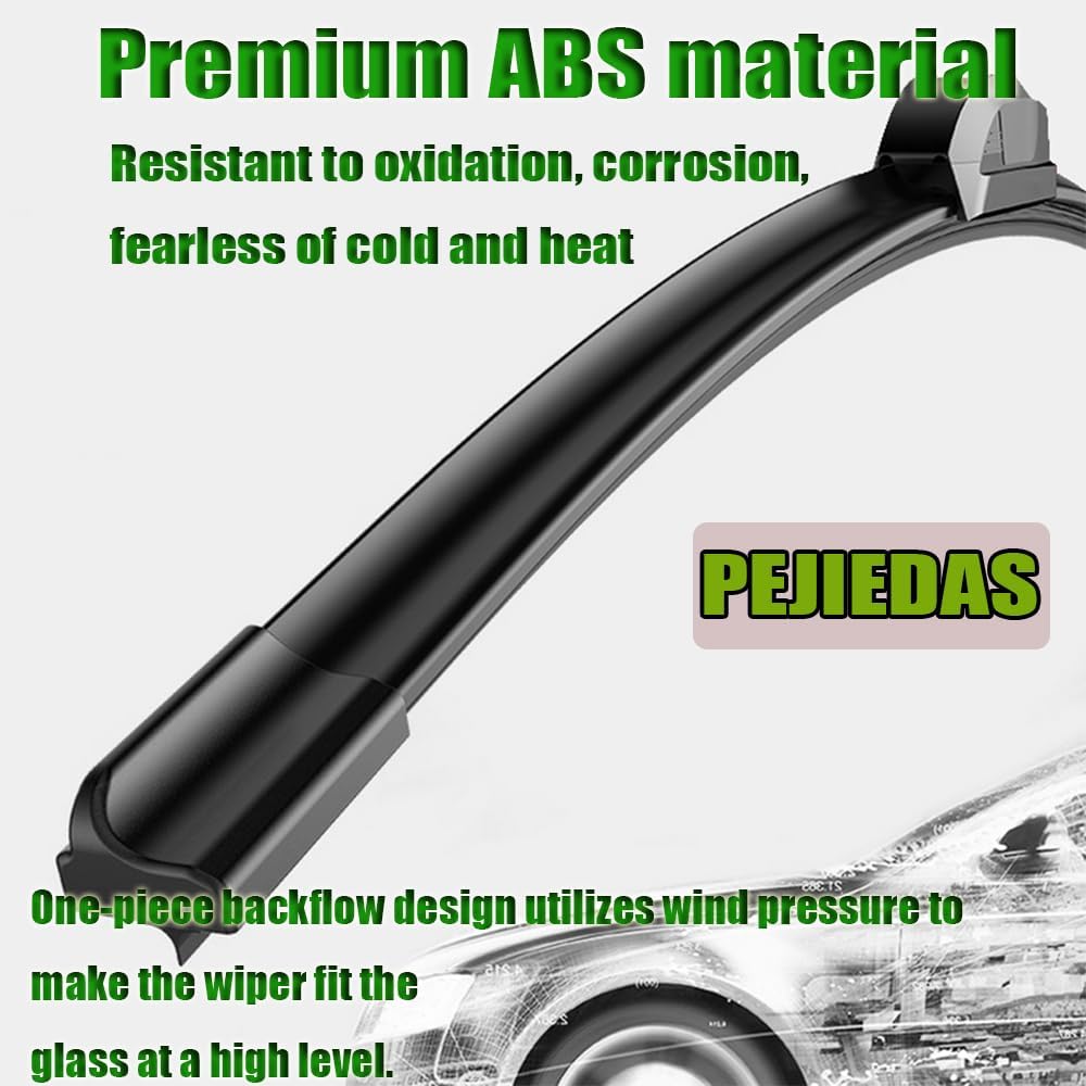 3 Wiper Blades, Front Wiper + Rear Wiper Blades for Honda HRV 2016-2020 (26 inch + 18 inch + 10 inch Wipers) OE Original Style