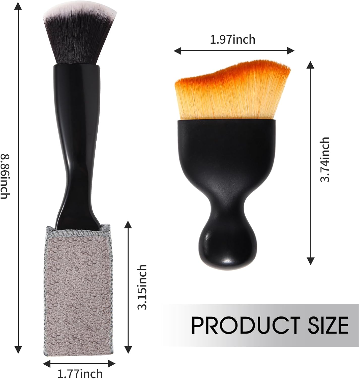 3 PCS Car Interior Detail Dust Brush,Soft Car Interior Detailing Kit Tools,Dash Duster Brush for Auto,Truck,SUV,RV Interior Cleaning