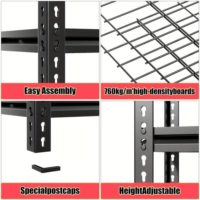 5 Tire Storage Shelving Heavy Duty Garage Shelves 2000LBS Load Bearing, Full Metal Shelving Units, Durable Construction, Adjustable Shelves, Easy Assembly, 28''W x 12''D x 60''H (60*28*12)