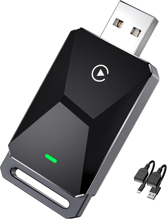 Wireless CarPlay Adapter for Apple CarPlay，Convert Wired to Wireless iPhone CarPlay Adapter，Plug and Play, No Latency, Mini Wireless CarPlay Dongle for Cars from 2016 and iOS 10+ （Black）