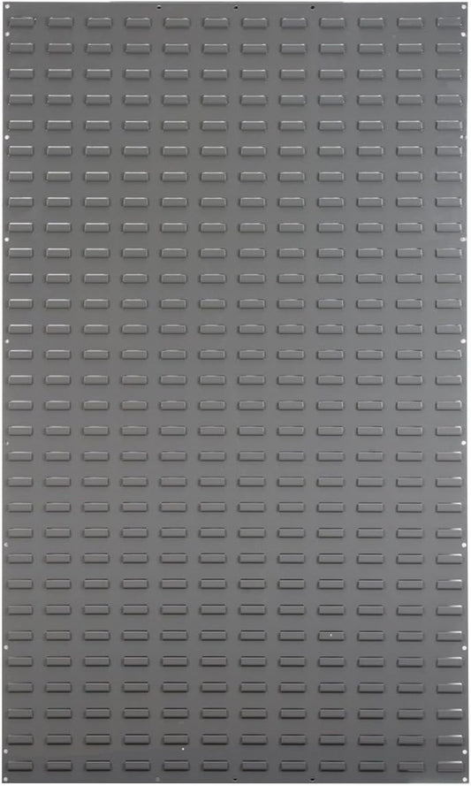 Akro-Mils 30161 Heavy Duty Wall Mount Garage Storage Steel Louvered Panel | Wall Storage Bin Hanging Organizer System for AkroBins, 36-Inch W x 61-Inch H, Grey, Single