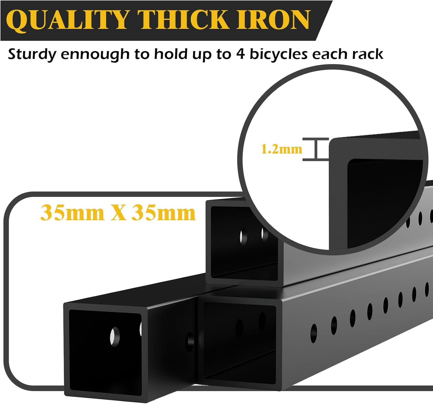 640Lbs Ceiling Mounted Bike Rack, Bike Storage Rack with 8 Adjustable Hooks, Indoor Metal Bike Rack Hanger Storage, 2pcs Set Bike Racks for Home and Garage, Up to 8 Bikes