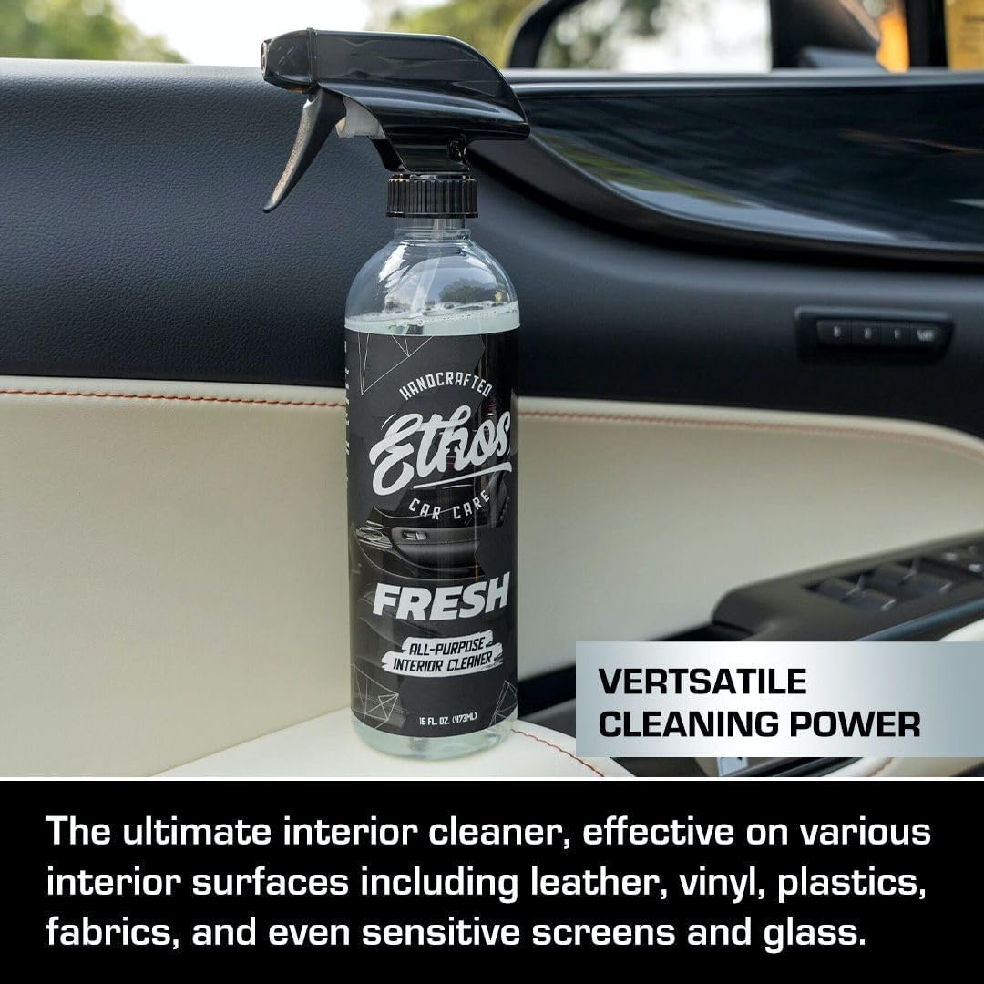 Ethos FRESH - All Purpose Interior Cleaner Detailing Kit Interior Cleaner - Car Interior Detailing - Car Interior Cleaners for Cars, Trucks, SUVs, Jeeps, Motorcycles, RVs & More