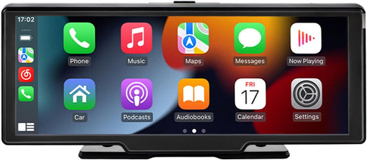 maXpeedingrods Car Stereo with Apple CarPlay & Android Auto, 10.26" Portable Car Radio with Front & Backup Camera, Audio Receiver, 2.5K Dash Cam, GPS Navigation, Mirror Link, Bluetooth