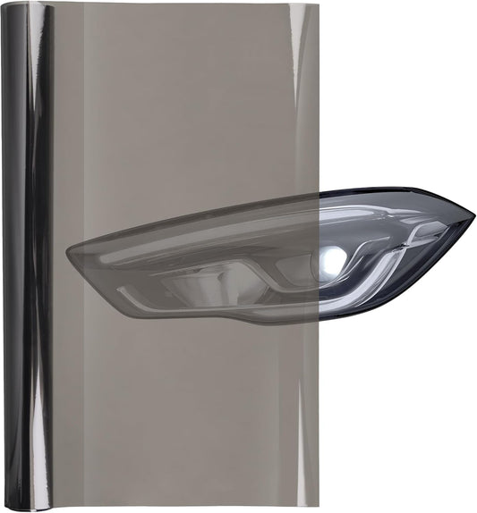 Lypumso 16 x 60 Inches Headlight Taillight Car Tint Vinyl Film, Self Adhesive Fog Lights Sticker Sheet Roll for Car Lights Cover Protection (Smoke Black)