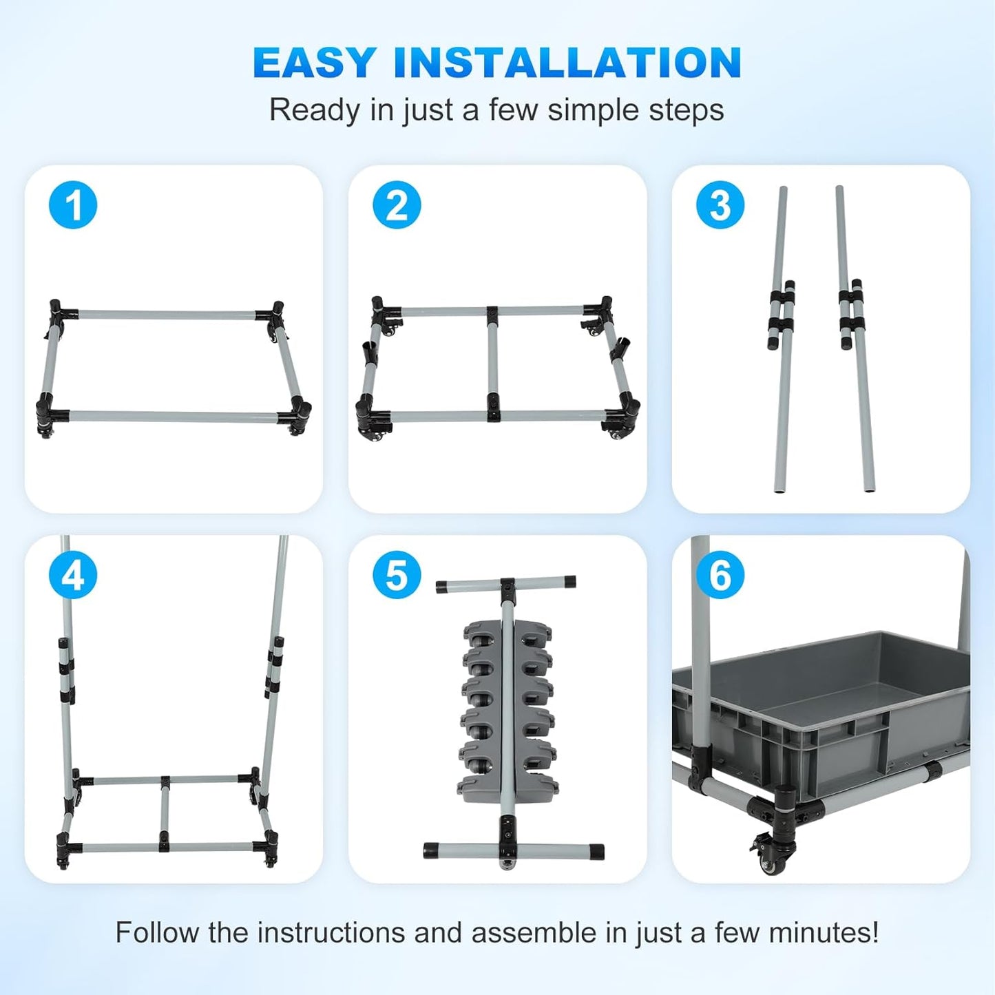 Broom and Mop Holder Freestanding Mobile Cleaning Tool Storage Rack,Floor Standing Cleaning Tool Cart Storage for Garden Garage Schools, Hospitals