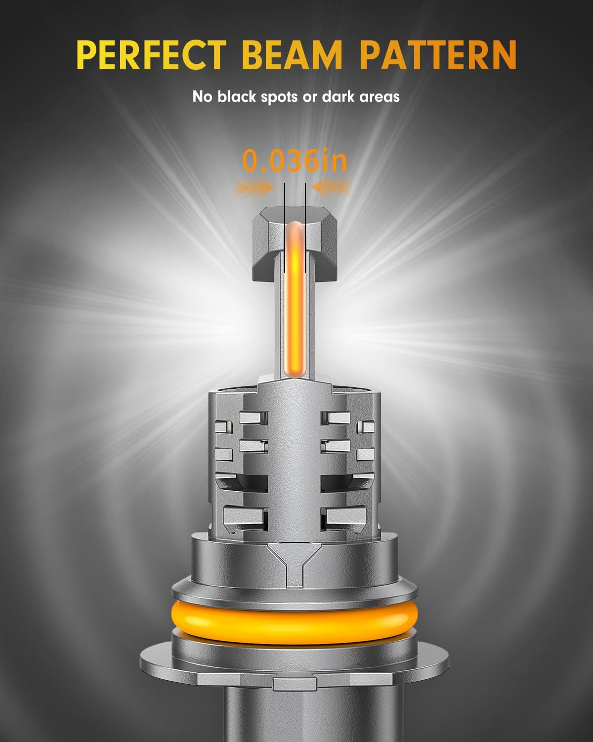 FAHREN 9007/HB5 led Bulbs, (1,000%) 10X Brighter 60,000LM Ultra Brightness, 6500K Cool White, IP68 Waterproof, Plug and Play, Latest & Brightest 9007 Fog Bulbs, 1:1 Min Size,Pack of 2 HID