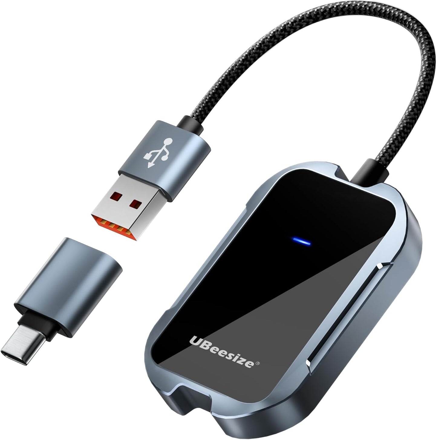 UBeesize Wireless CarPlay Adapter (2025) – Seamless Wireless Upgrade for 2017+ Cars | iPhone & Android Compatible