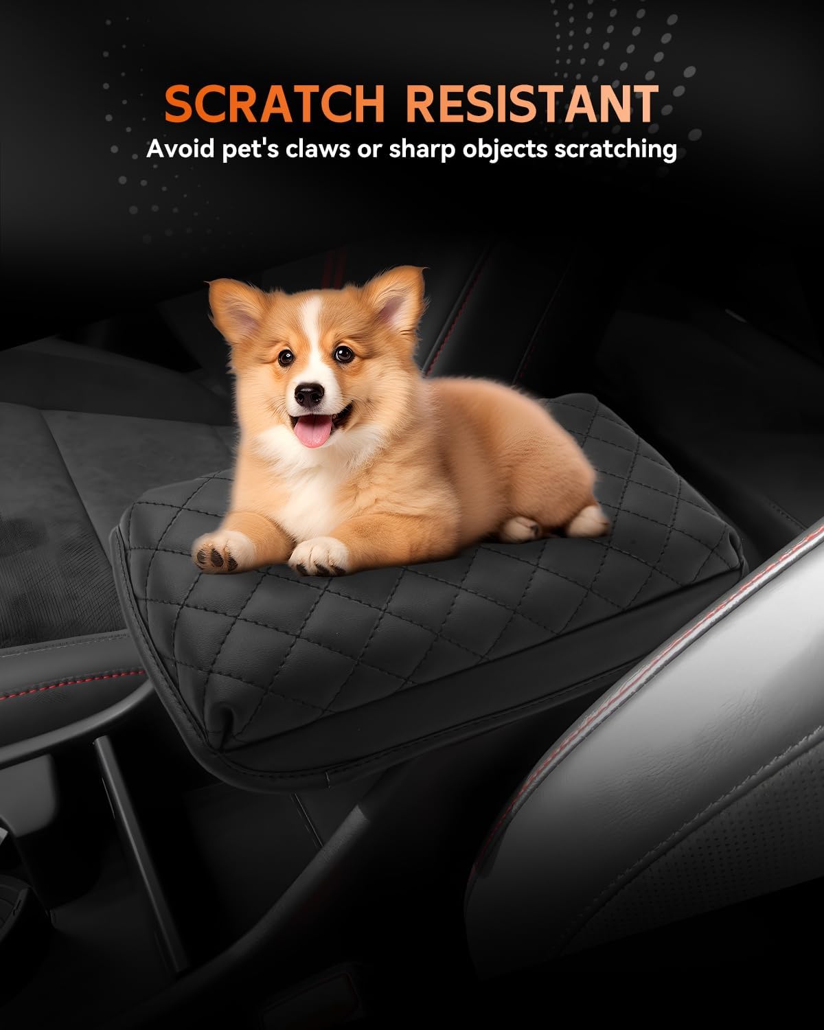 CDEFG for 2024-2025 Hyundai Kona Center Console Cover Armrest Cover for Kona (SE, SEL, SEL Convenience, N Line S, N Line, Limited) Accessories Console Arm Rest Protector