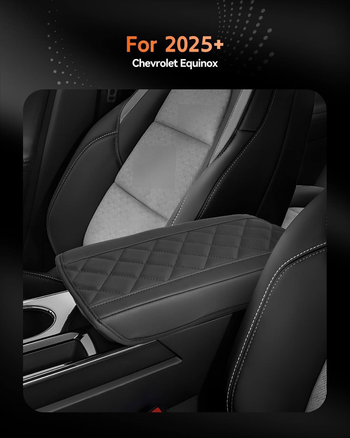 CDEFG for Chevrolet Equinox 2025 2026 Center Console Cover Armrest Box Cover for Chevy Equinox (LT, RS, Activ) Accessories Arm Rest Protector NOT for Equinox EV