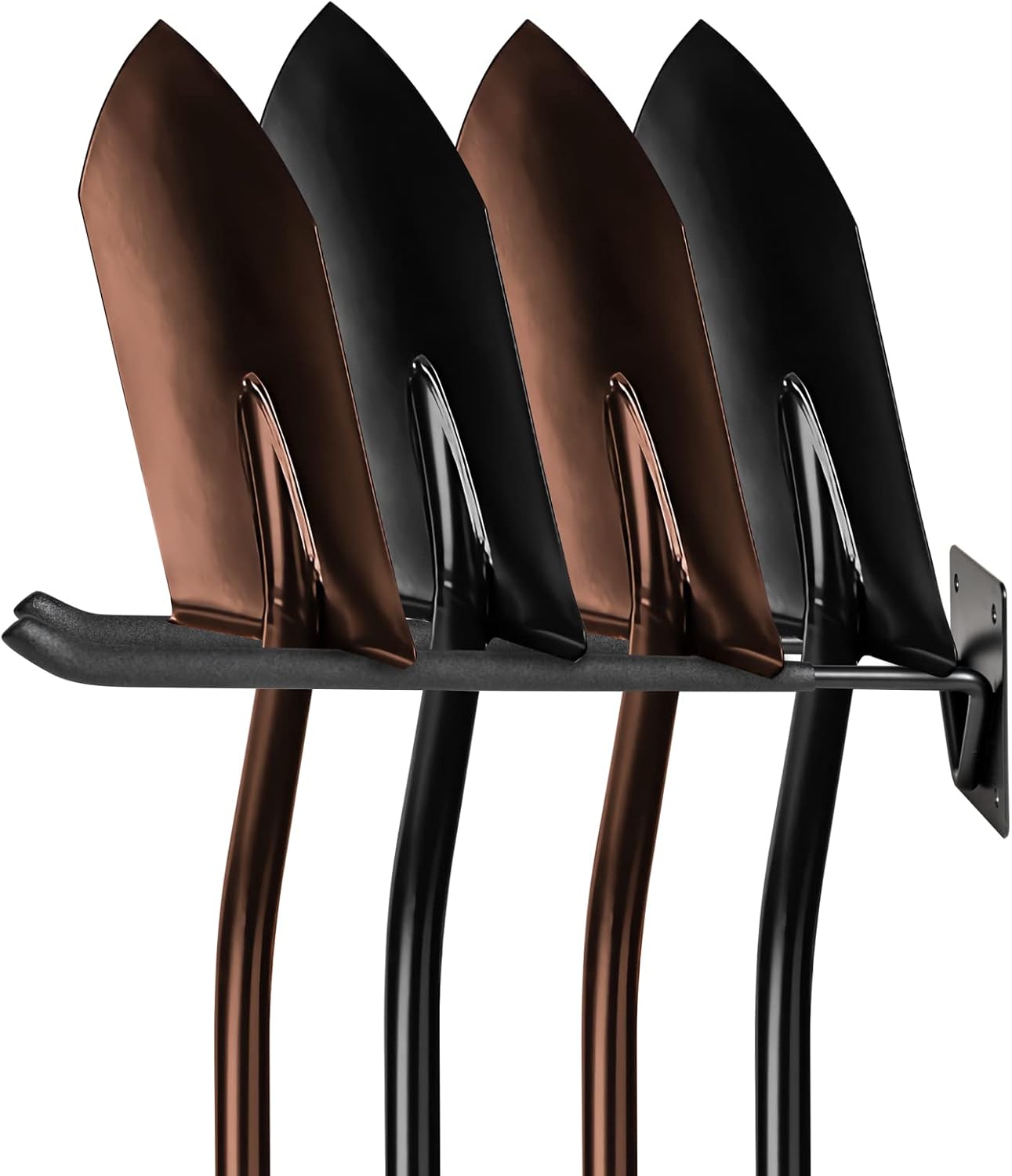 2Pcs Shovel Holder Wall Mount, Ladder Hangers, Rake Racks, Large Garden Tool Hook Organizers, Heavy Duty Garage Utility Hooks for Hanging Yard Tools, Chairs, Bikes and More