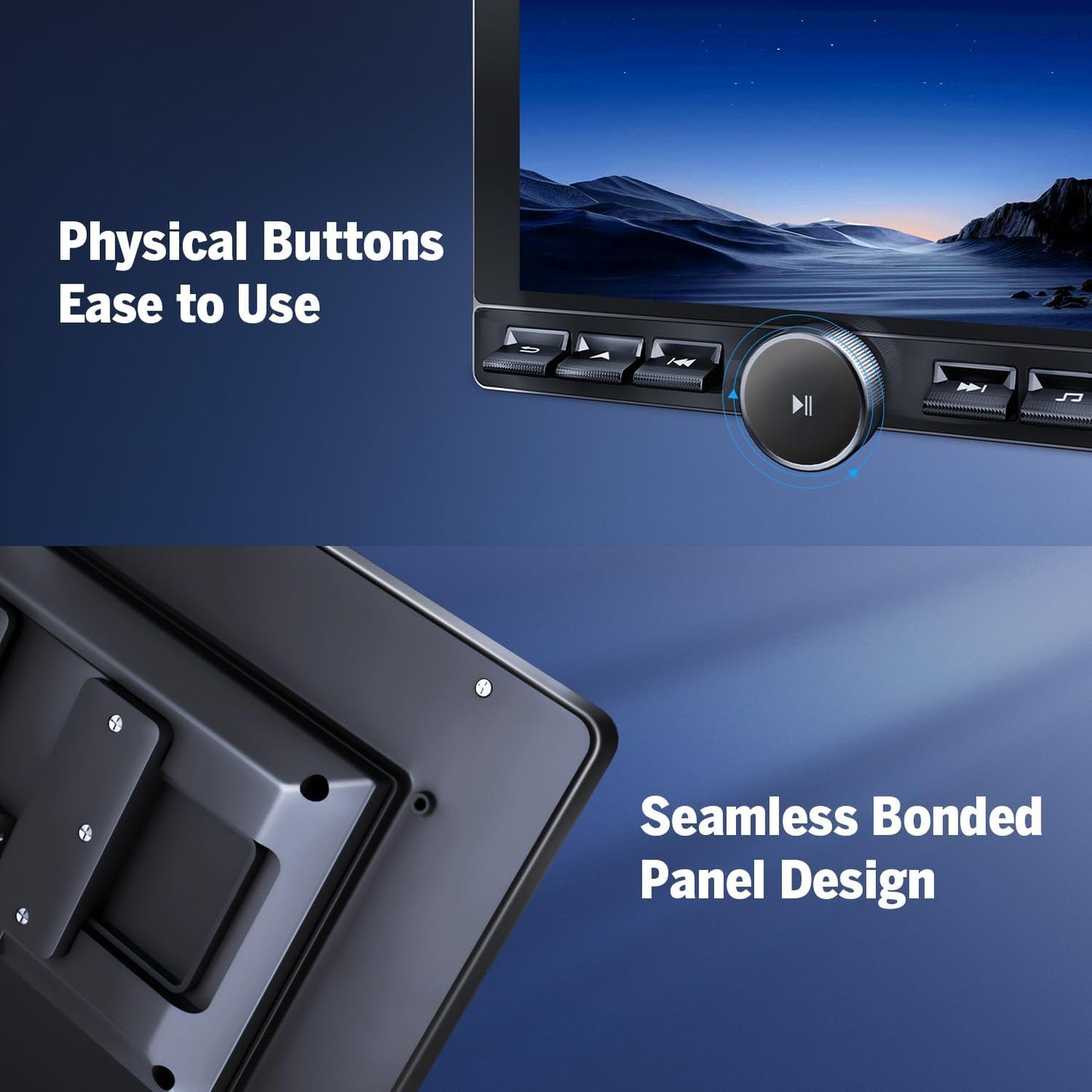 Eonon 8-Core 8GB+128GB Double Din Car Stereo, 10.1 Inch Wireless CarPlay/Android Auto Headunit with WiFi-6, Bluetooth 5.4, Built-in DSP, 4G LTE - UX6K-PRO-MAX