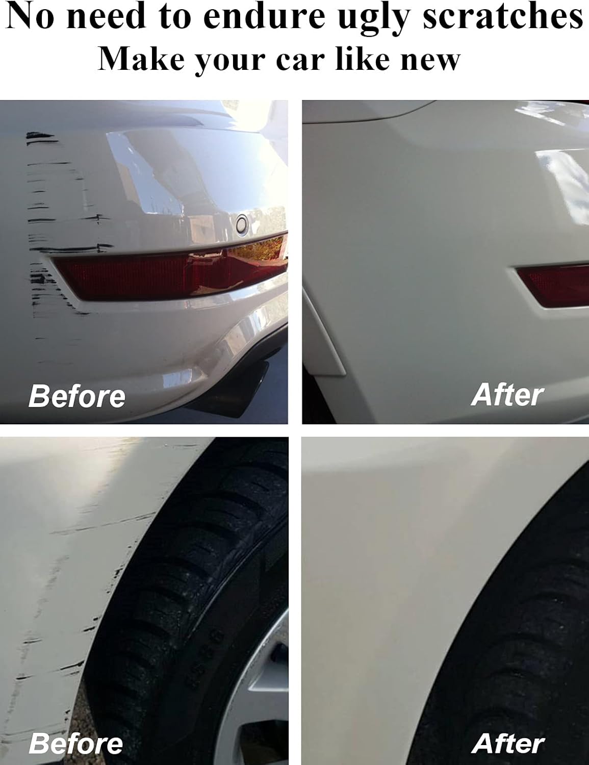 SYOAUTO Oxford White Touch Up Paint Fit for Ford Auto Touch up Paint Scratch Repair Automotive Paint Scratch Remover 2 in 1 Oxford White YZ