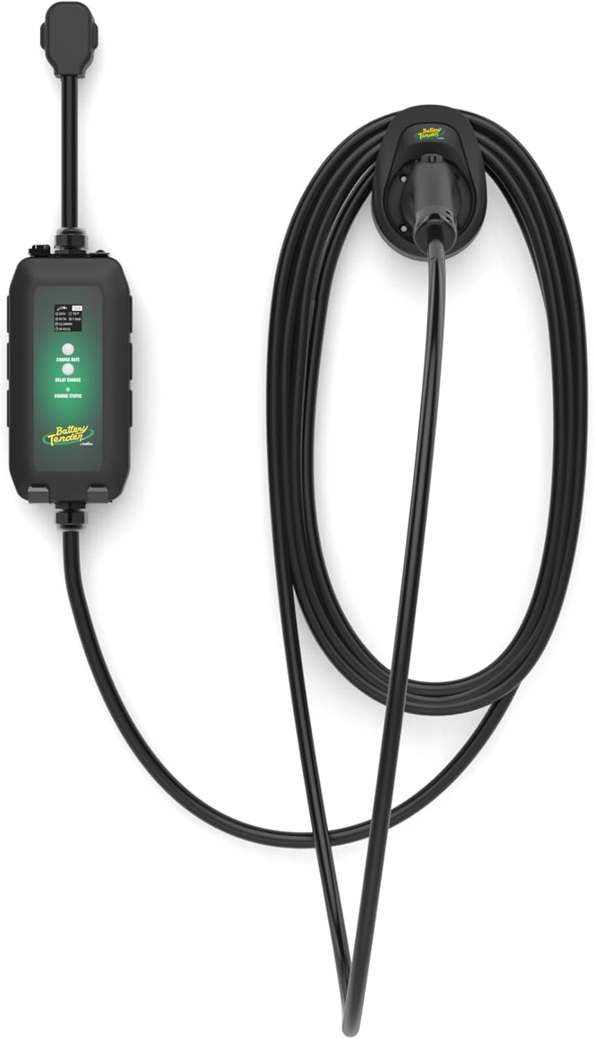 Battery Tender eCharge 32 AMP EV Charger - Level 1+2 Portable Electric Vehicle EV Car Charger - 022-3017-DL-WH