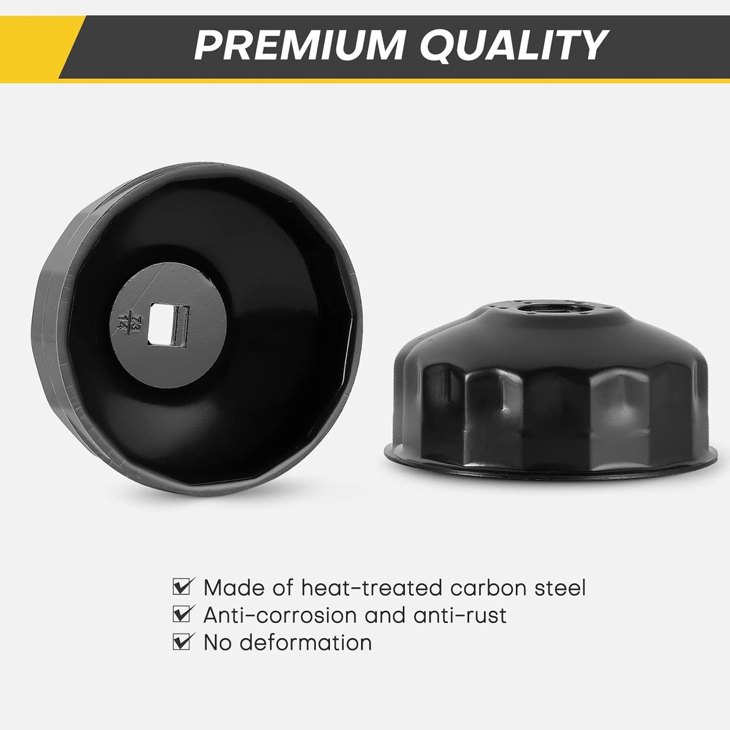 15PCS Oil Filter Cap Wrench Tool | Universal Oil Filter Socket Wrench Set 3/8 inch Drive