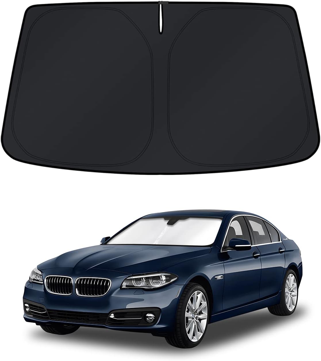 KUST Windshield Sun Shade for BMW 5 Series G30 G31 2017-2023 Window Shade Sun Visor Cover Foldable Blocks UV Rays Keep Your Car Cooler