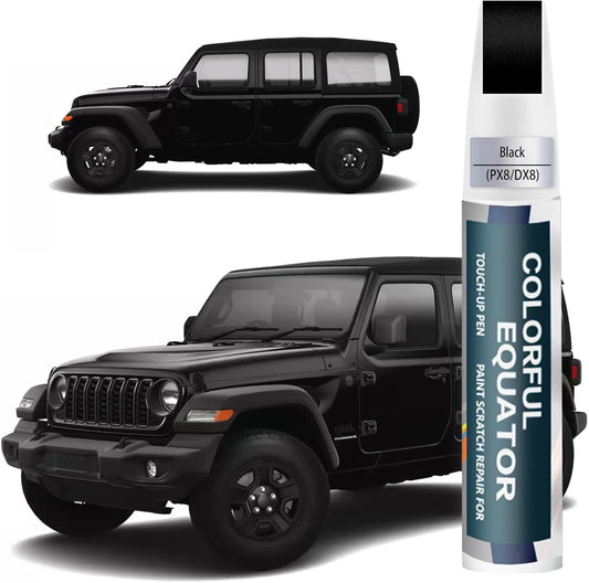 PX8/DX8 Black Touch Up Paint for Jeep, Car Paint Pen Scratch Repair Two-In-One Touch Up Paint, Premium Car Scratch Remover for Deep Scratches