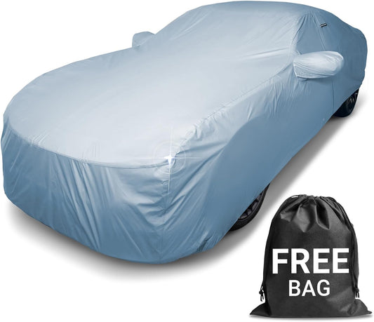 iCarCover Premium Car Cover for 1983-1988 Pontiac Sunbird Wagon Heavy Duty Waterproof All-Weather Automobiles Custom Fit Indoor Outdoor UV Snow Protection Covers with Straps and Bag