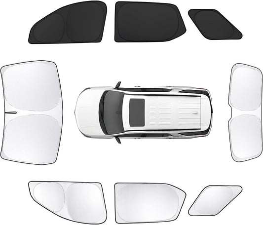 8pcs Car Window Shades for Chevrolet/Chevy Traverse2018-2023 Accessories,Windshield Side Rear Full Sunshade,Sun Visor UV Blocking, Privacy Protection and Blackout for Camping Outdoor