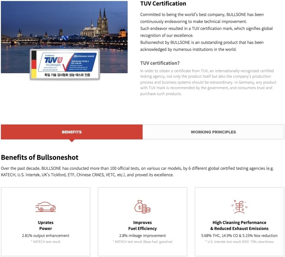 2 Pack Bullsoneshot Premium Total Fuel System Cleaner & Fuel Additive for Gasoline Engine