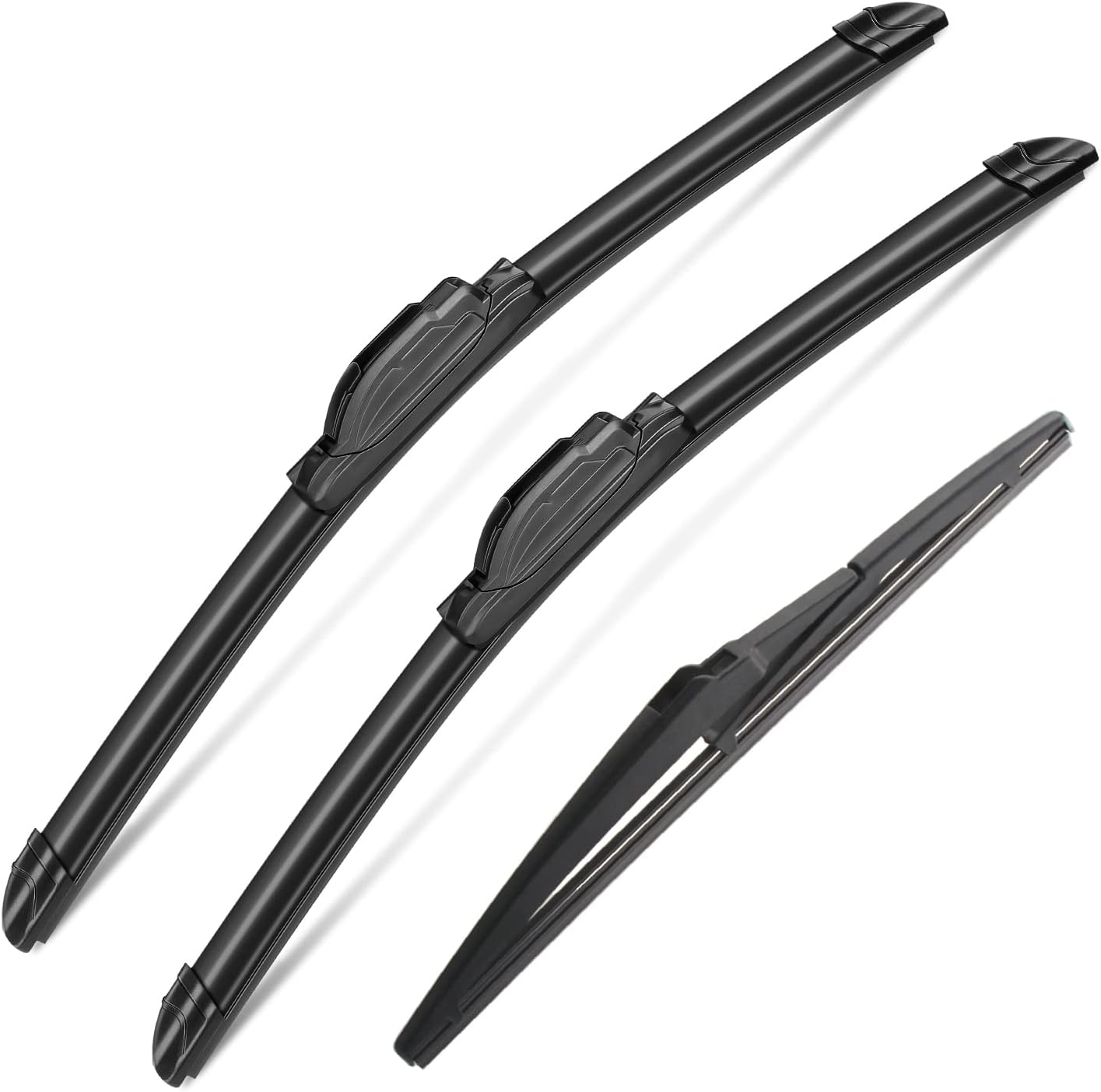 3 Wipers Set for 2008-2020 Lexus LX570, 2008-2011 Land Cruiser, 2013-2020 Land Cruiser, Windshield Wiper Blades Original Equipment Replacement Front and Rear- 24"/22"/12A" (Pack of 3) J- HOOK
