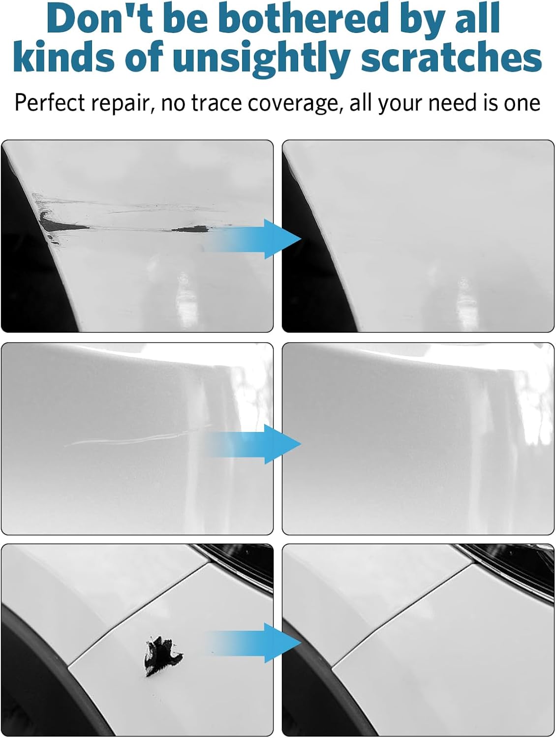 Black Ebony(UA/UD/M6373/M6877) Touch Up Paint for Ford, Car Paint Scratch Repair Remover Pen Color Exact Match, Quick and Easy Fix Automotive Chips and Nicks Scuff