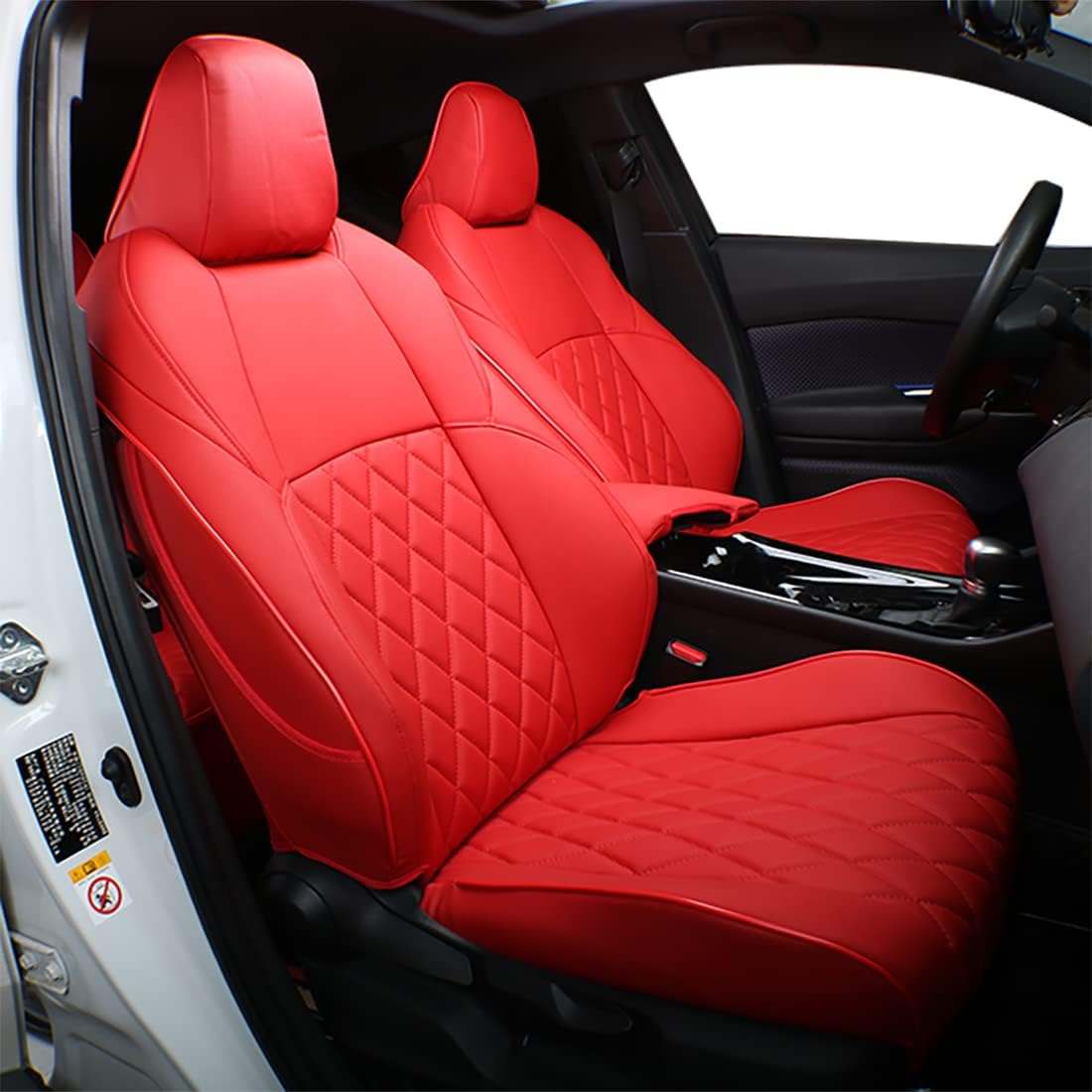 EKR Accord Car Seat Covers for Honda Accord 2023 2024 2025 EX,SE &2023-2025 (Hybrid) Sport,EX-L,Sport-L,Touring,(Rear Row W/40/60 Split Backrest),Leather Seat Covers for Trucks Full Set (Red)