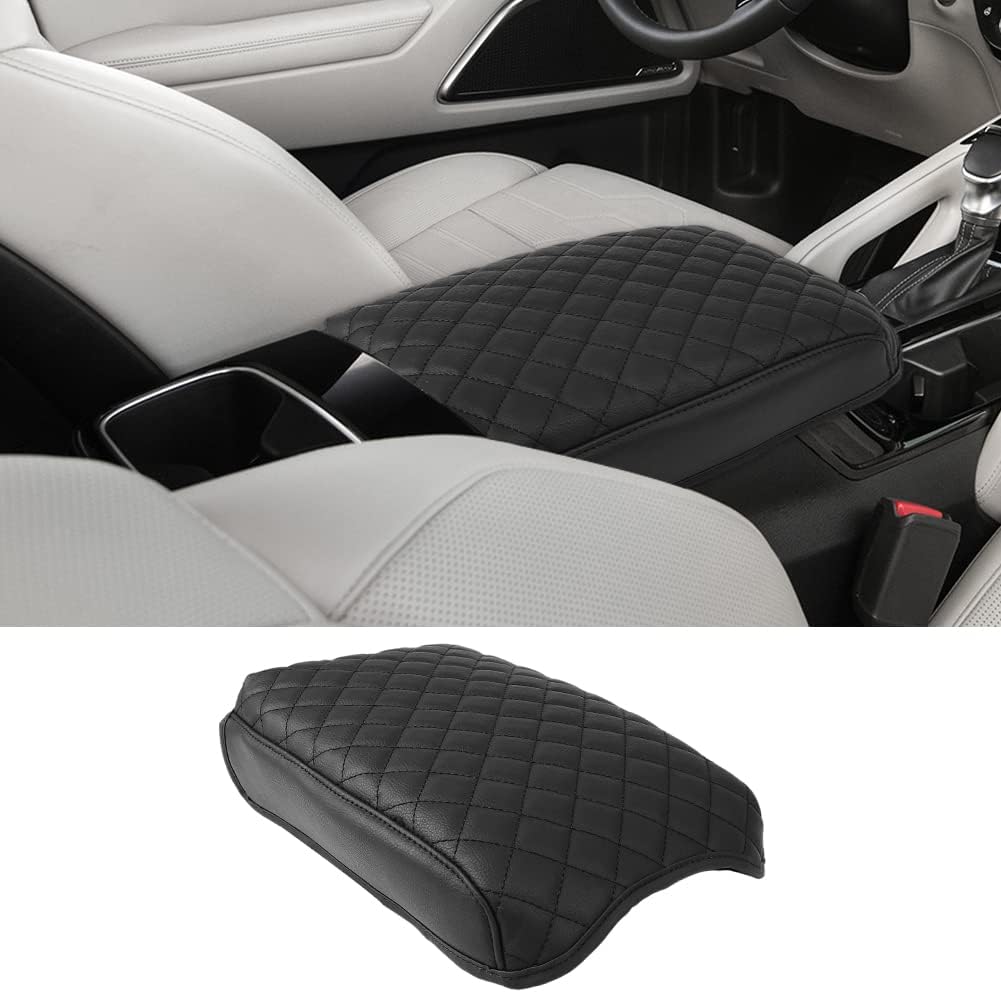 sportuli Center Console Cover Anti-Scratch Leather Armrest Cushion Compatible with 2020 2021 2022 2023 2024 Kia Telluride accessories (Black)