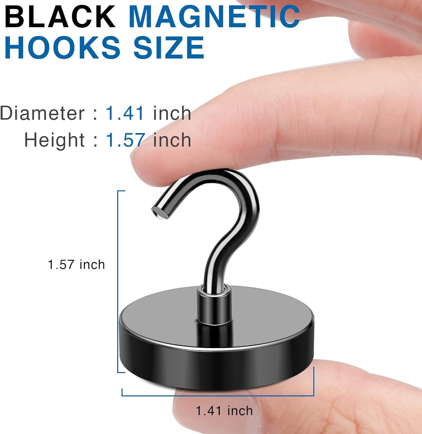 LOVIMAG Magnetic Hooks Heavy Duty, 150LBS Magnet Hooks for Cruise Cabin, Cruise Door Magnets with Epoxy Coating for Hanging, Strong Neodymium Magnets for Ceiling, Home Improvement Must Haves-6 Pcs