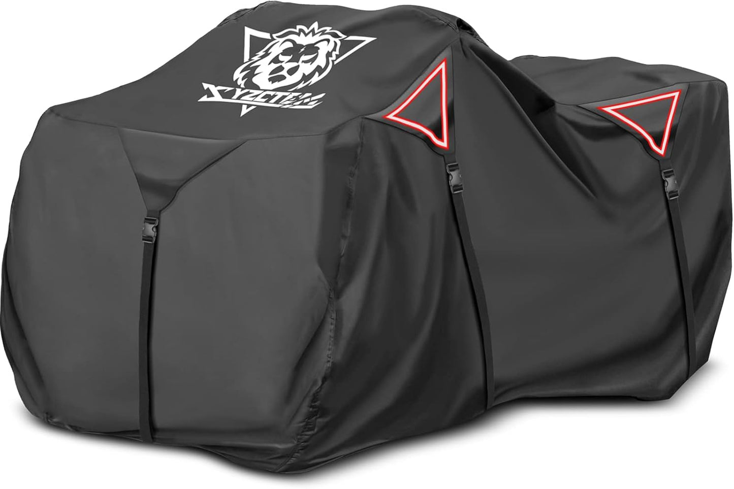 XYZCTEM Premium ATV Cover,Outdoor Protection Against Water, UV, Wind. Quad Cover for Can-am,Suzuki,Kawasaki, Honda, Yamaha, Polaris,and More.4 Wheeler Accessories with Thickened Straps(Black,88" L)