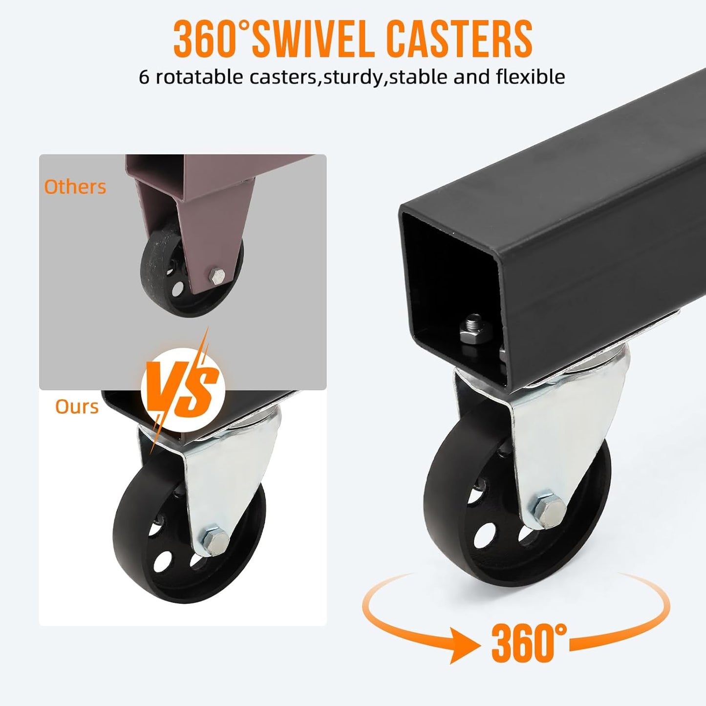 2 Ton Folding Engine Hoist with Lever, Cherry Picker Shop Crane Hoist Lift, 4400 Lbs Heavy Duty Steel Hydraulic Shop Engine Crane for Workshop and Garage, Black