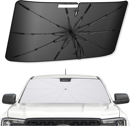 SXCY for 2024 2025 Ford Ranger Windshield Umbrella Sunshade [Easier Foldable] 2024 2025 Ranger Accessories Sunshade Umbrella for 2024 2025 Ranger Windshield Umbrella Sun Shade