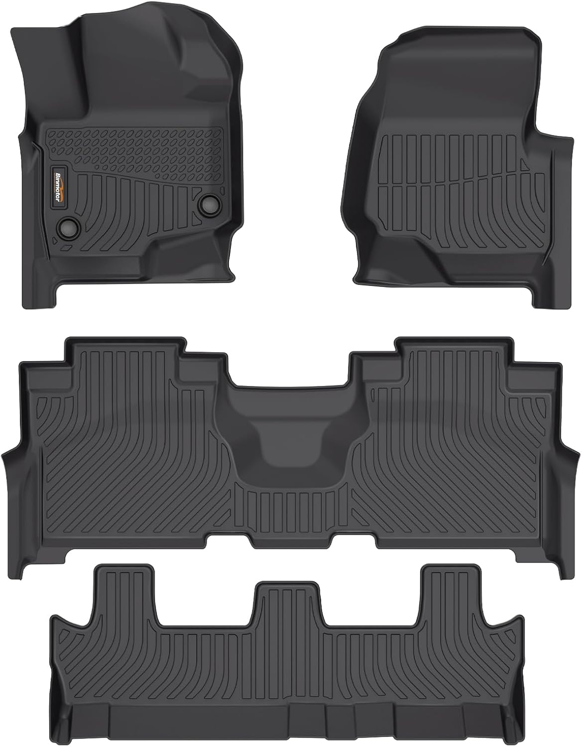 Binmotor-Floor Mats for Ford Expedition Max 2021-2025 (Only for 8 Seats with 2nd Row Bench Seat), TPE All Weather Car Mat for Ford Expedition Max Accessories
