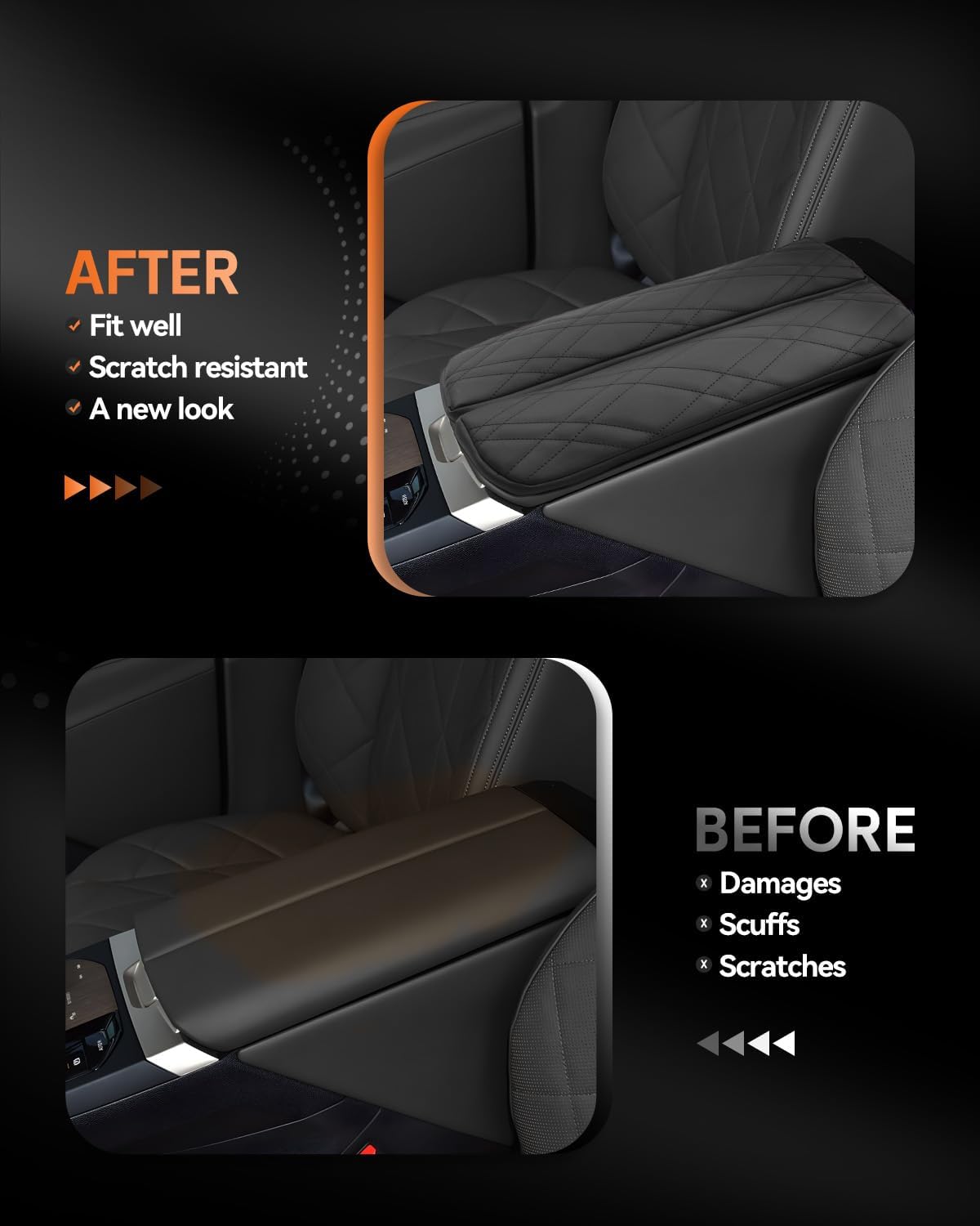 CDEFG for 2022-2025 BMW iX Center Console Cover Armrest Box Cover for 2023 2024 2025 iX (xDrive50, M60) Accessories Console Arm Rest Protector