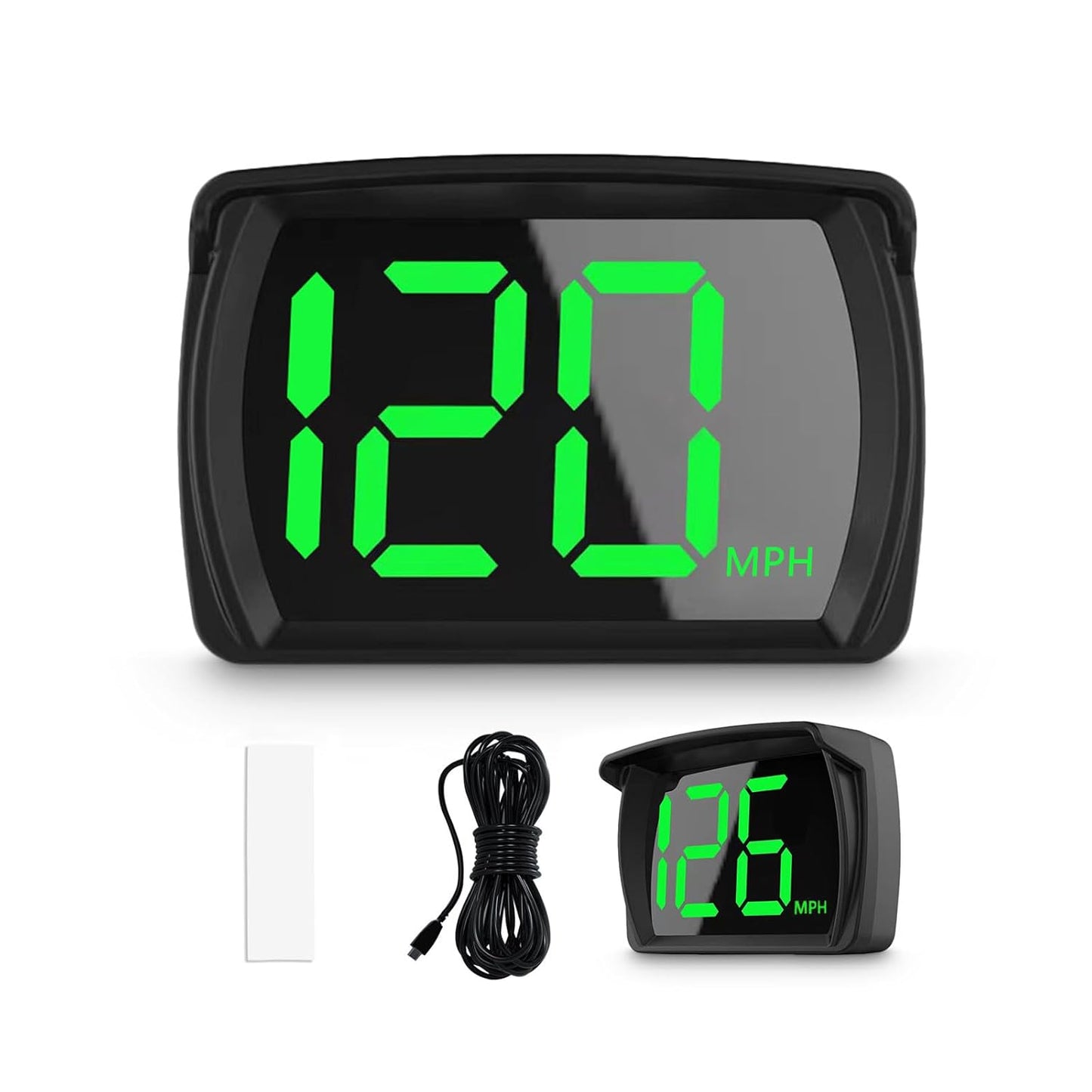 GPS Digital Speed Meter Speedometer HUD with MPH Speed Head Up Display for All Cars, USB Cable Plug & Play