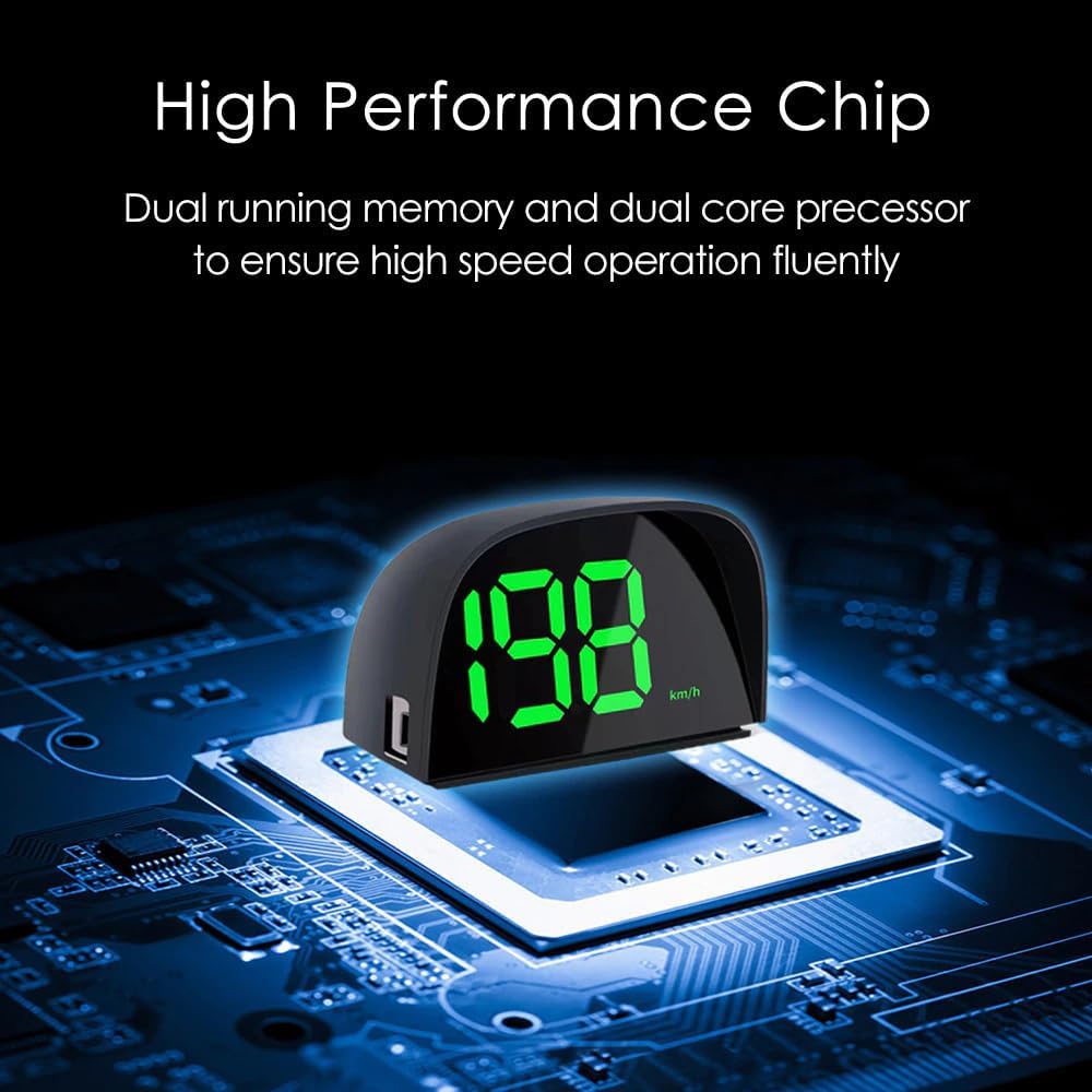 GoolRC Digital GPS Speedometer for Car, Kilometers/Miles Car Global Position System Speedometer Digital Display Speed Car HeadUp Display, White