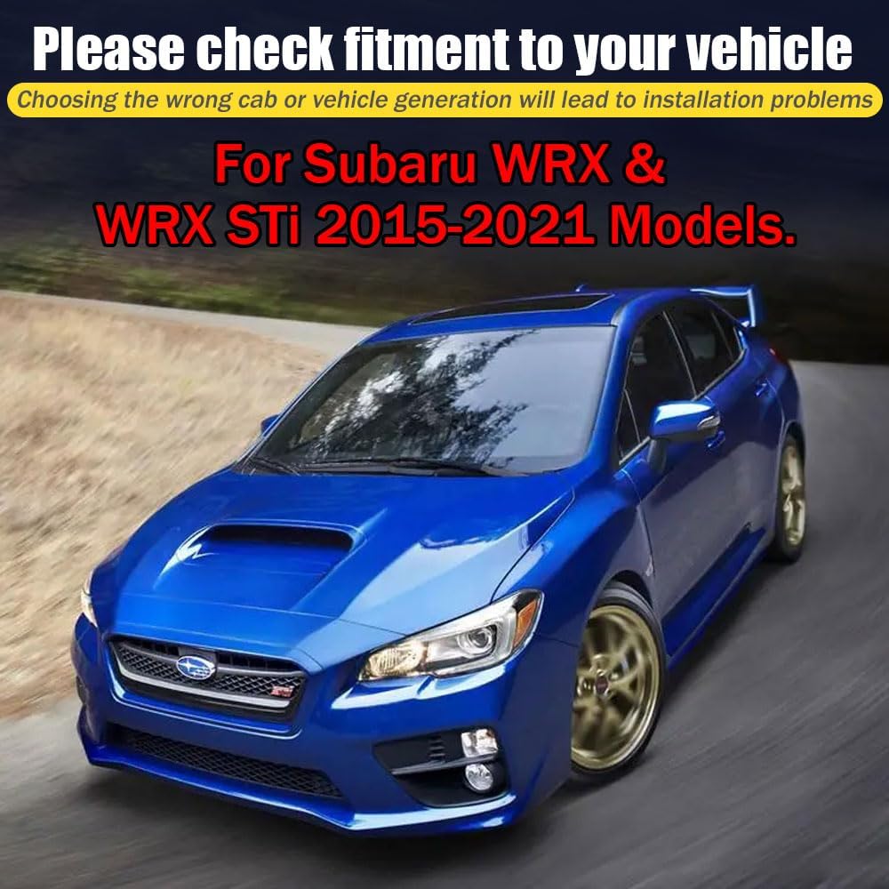 Rain Guards for WRX & WRX STi 2015-2021 Models, Tape-on Side Window Deflectors for WRX & WRX STi, Window Visors for Subaru Cars,for Subaru Car Accessories 4 Rain Guards ＆ 2 Car Coasters