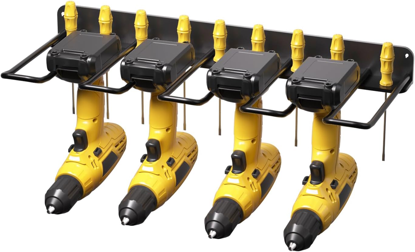 oviitech Power Tool Organizer Wall Mount，Power Tool Storage Rack for Garage Workshop, Father