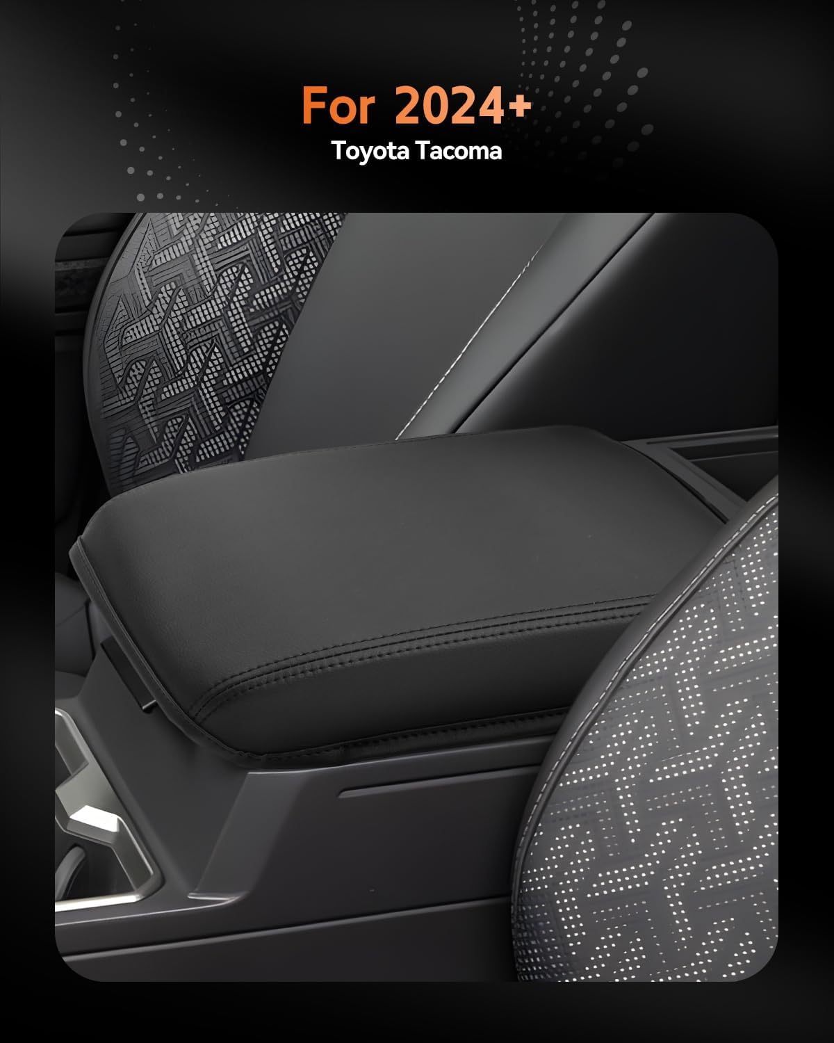 CDEFG for 2024 2025 Toyota Tacoma Center Console Cover Armrest Box Cover for Tacoma (SR, SR5, TRD PreRunner, TRD Sport, TRD Off-Road, Limited) Accessories Console Arm Rest Protector