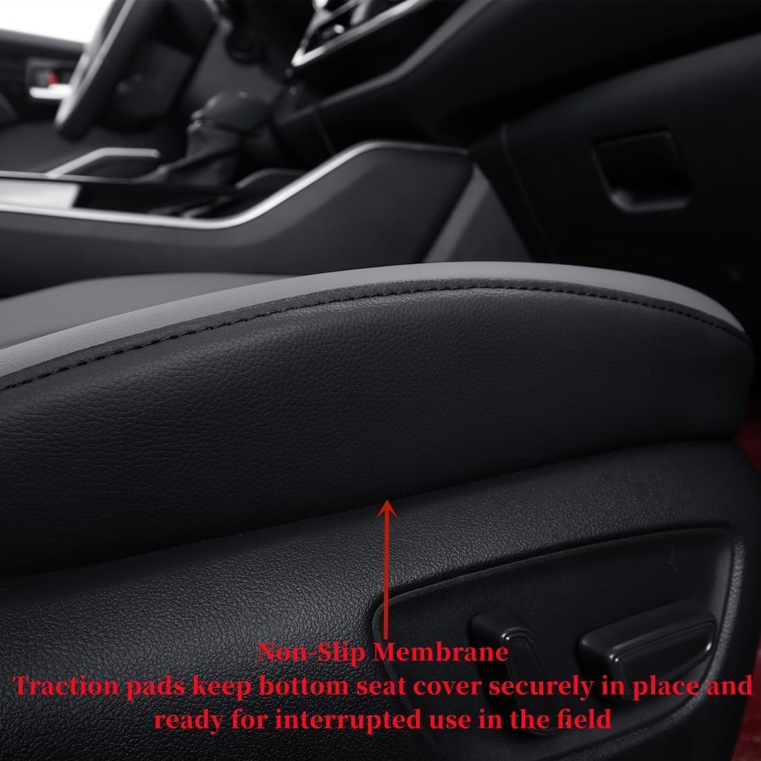 coverdream Custom Fit Camry Car Seat Covers for 2025 Toyota Camry XLE,XSE,Full Coverage Waterproof Leather Seat Protector(Full Set,Black/Gray)