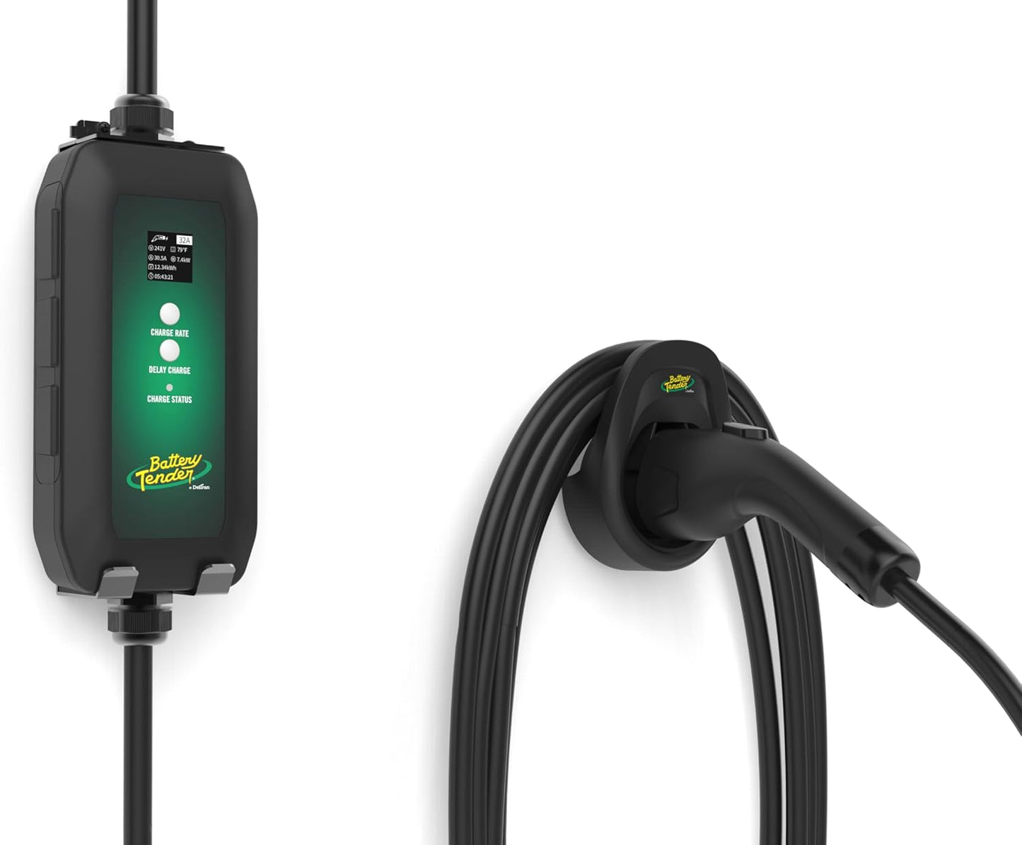 Battery Tender eCharge 32 AMP EV Charger - Level 1+2 Portable Electric Vehicle EV Car Charger - 022-3017-DL-WH