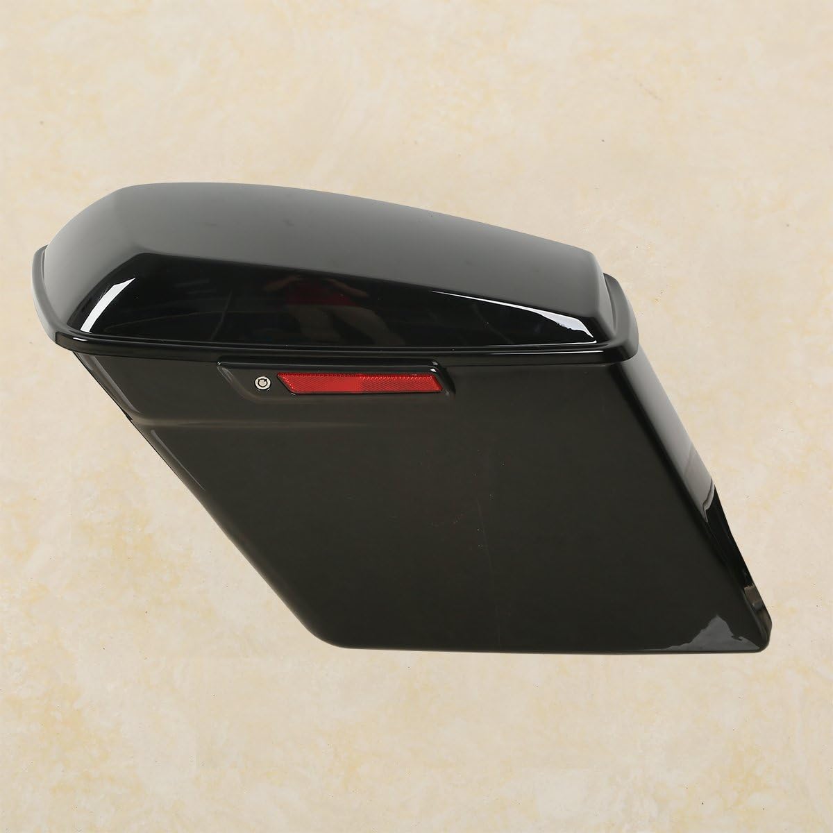 XFMT Vivid Black 5" Stretched Extended Saddlebags Hard Saddle Bags W/Black Latches & Conversion Bracket For Harley Softail Heritage Deluxe 1984-2017