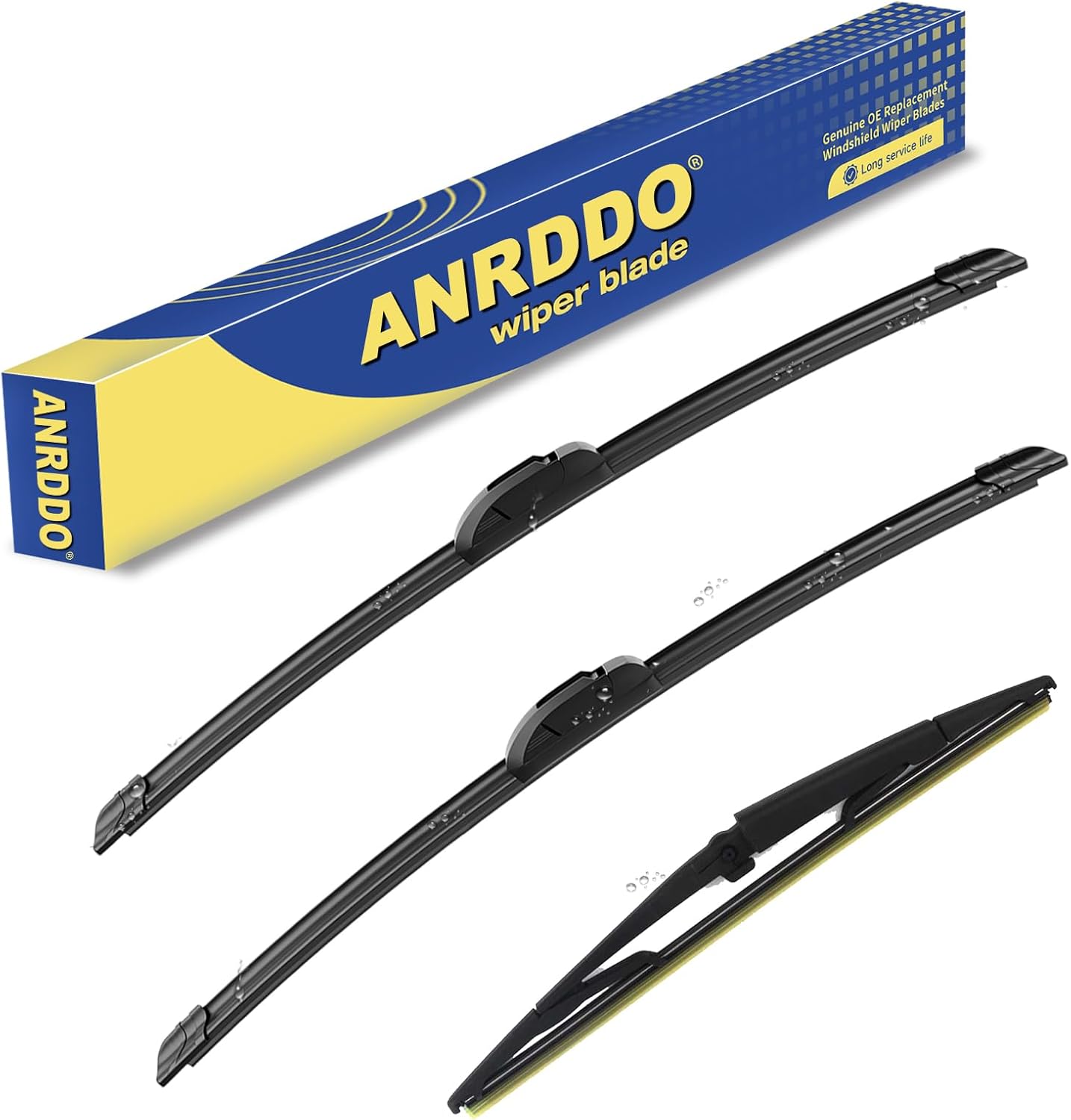 3 wipers Replacement For 2005 2006 2007 2008 2009 2010 Jeep Grand Cherokee Windshield Wiper Blades Set Original Equipment - 21"+21"+14" (Set of 3) U/J HOOK