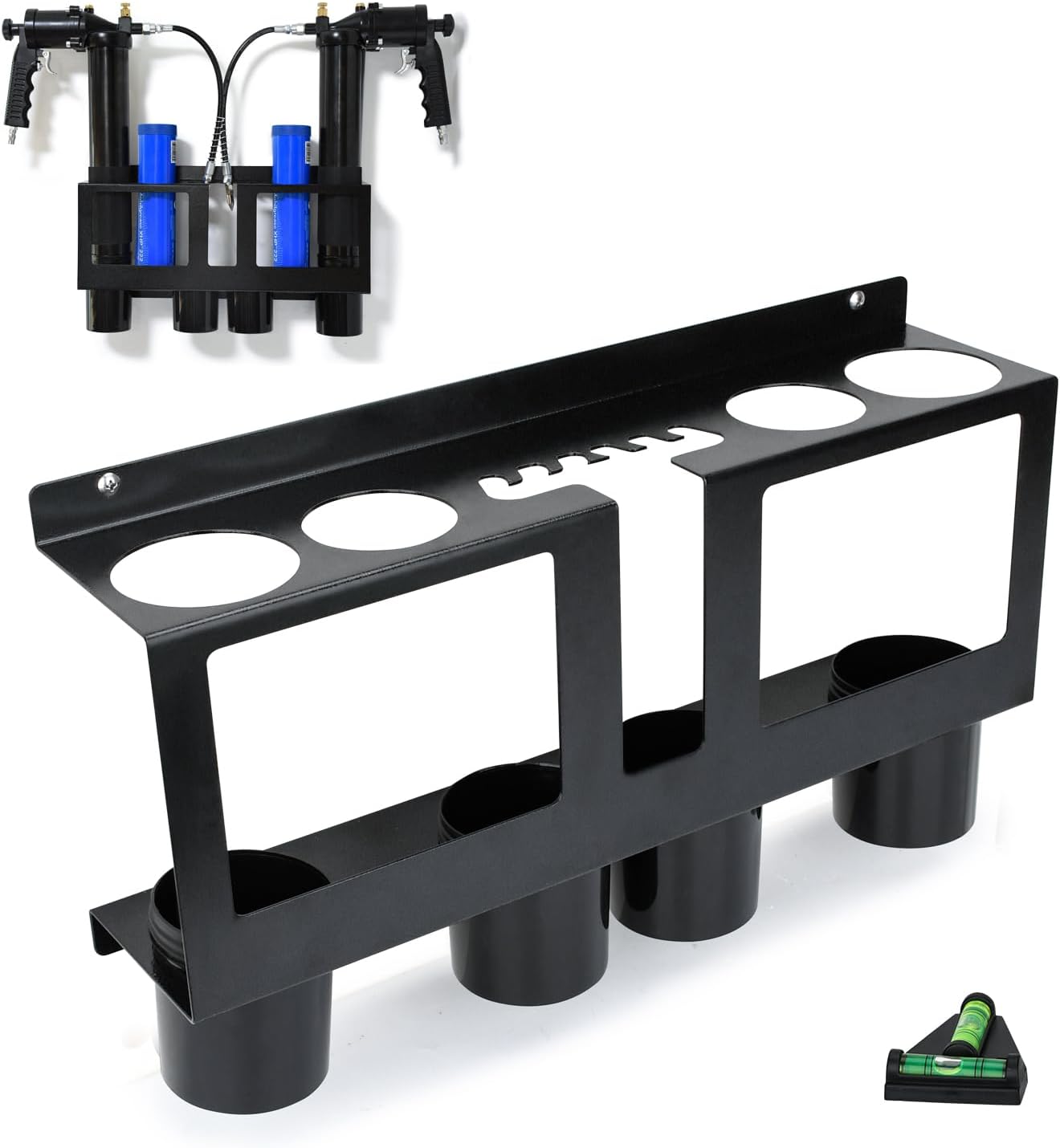 TOPOWN Grease Gun Holders Compatible with 2 Grease Guns, Grease Gun Rack Tractor, Grease Gun Garage Organizer Wall Mount, Grease Gun Storage Rack, Grease Gun Storage, Grease Gun Holder Wall Mount