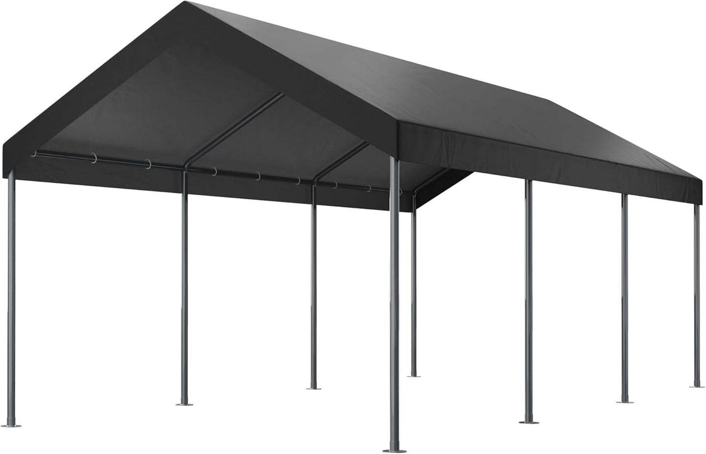 Shintenchi 10x20ft Heavy Duty Carport with UV Resistant Canopy, Powder-Coated Steel Frame, Easy to Assemble Portable Garage, Stable Carport for Car, Bike, Camp, Outdoor Storage (Grey)
